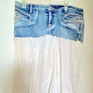 SZ 11 Candies Full Length Jean Skirt